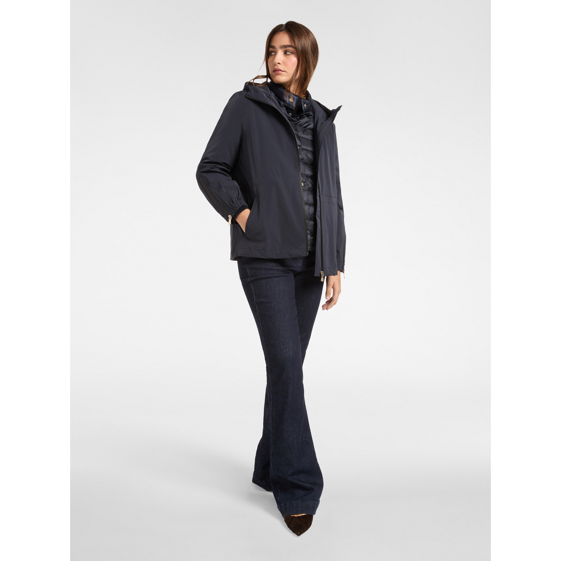 Elena Mirò - Parka corto desmontable - Azul