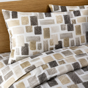 COTONISSIMI Completo Letto Glos in 100% puro cotone_Matrimoniale