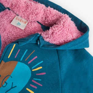 Chaqueta felpa de bebé niña