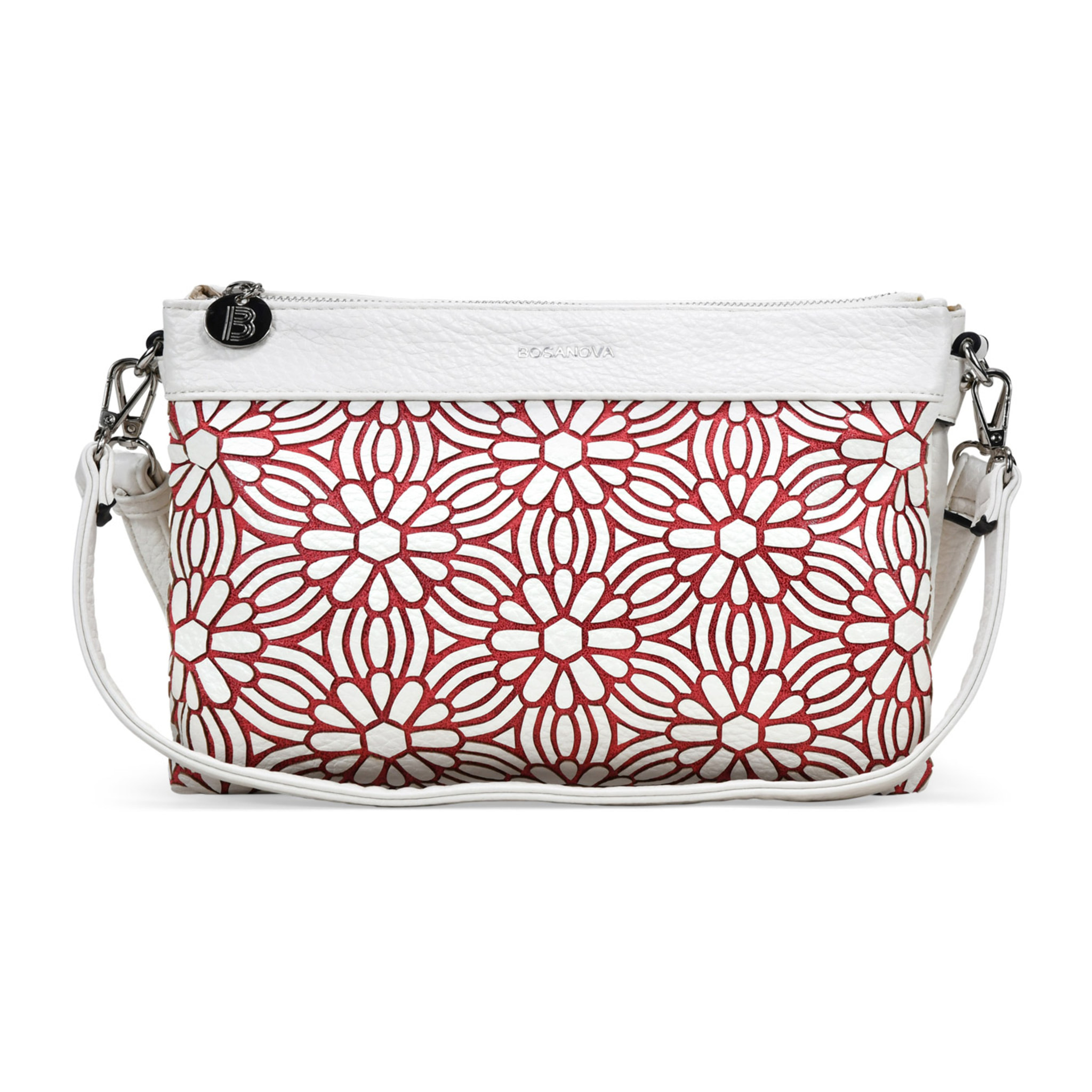 Bolso bandolera beige con cremallera