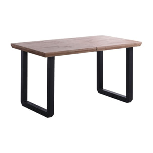 Mesa de comedor Roma extensible Roble Honey - Negro