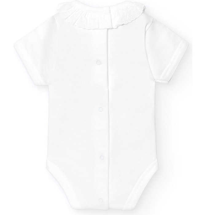 Body bebé manga corta cuello batista