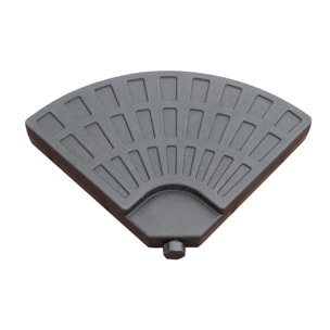 RAFAELA Ensemble parasol  terracotta et 4 dalles à lester