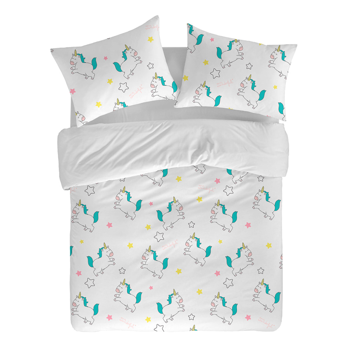 Funda nórdica Mr. Wonderful Unicornios - 100% algodón -