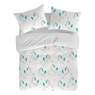Funda nórdica Mr. Wonderful Unicornios - 100% algodón -