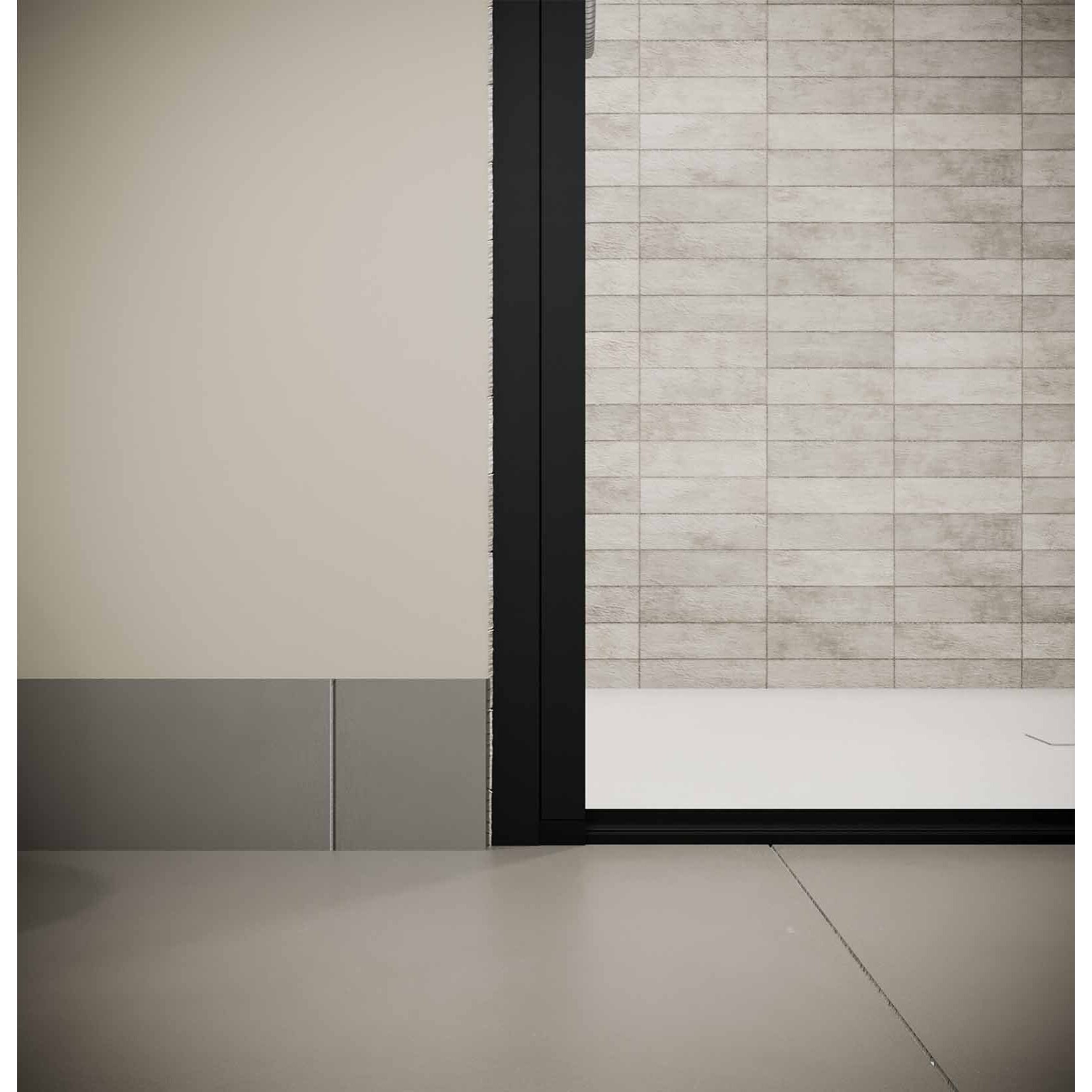 Porte de Douche Pivotante 70x195cm - Verre Trempe 8mm Anticalcaire - Alu Noir - DARK ELEMENTARY