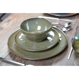 Lot de 6 ASSIETTE PLATE KAKI