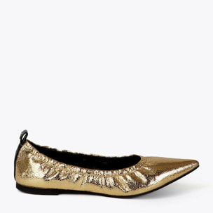 Ballerina a punta arricciata metallica