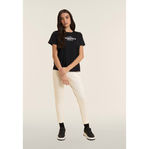 Pantaloni Sportivi Cropped con risvolto e strass FREDDY