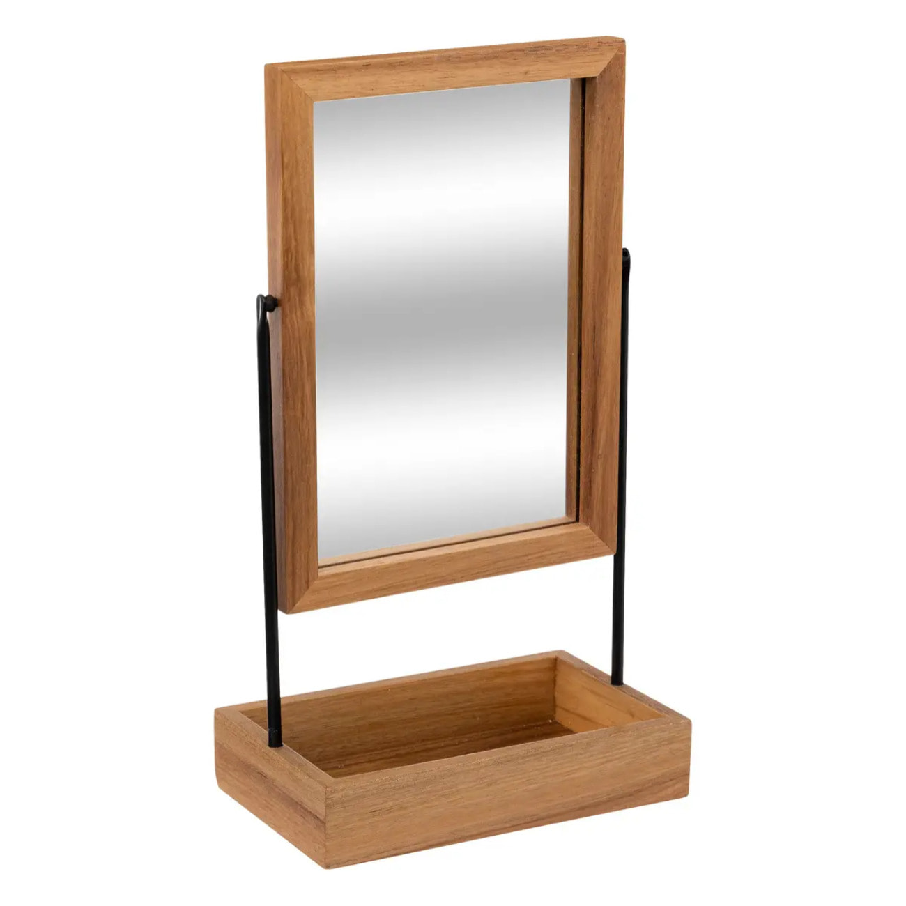 Miroir avec plateau rangement Acacia Blackacia