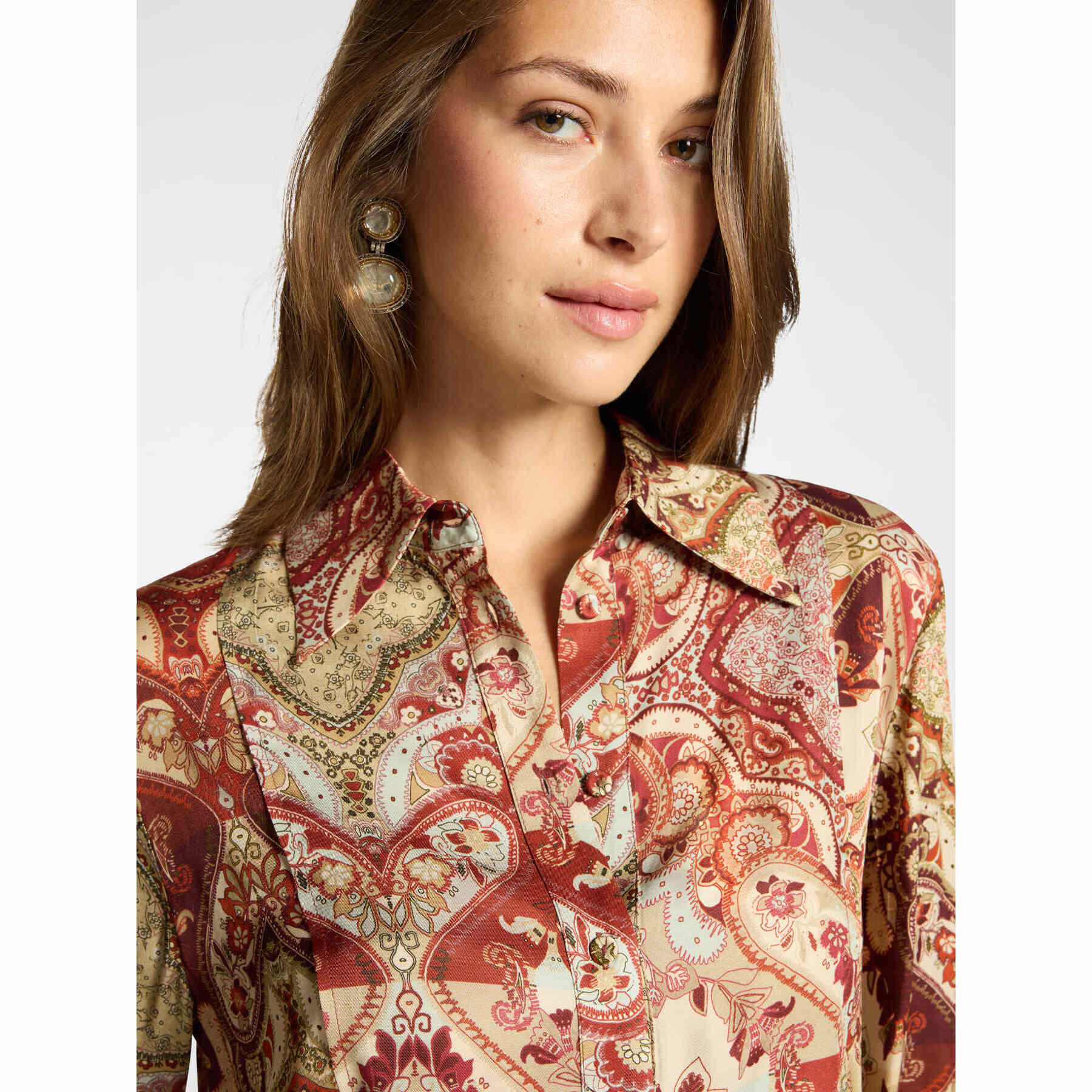 Elena Mirò - Camisa de viscosa estampada - Rojo