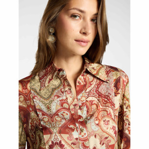 Elena Mirò - Camisa de viscosa estampada - Rojo