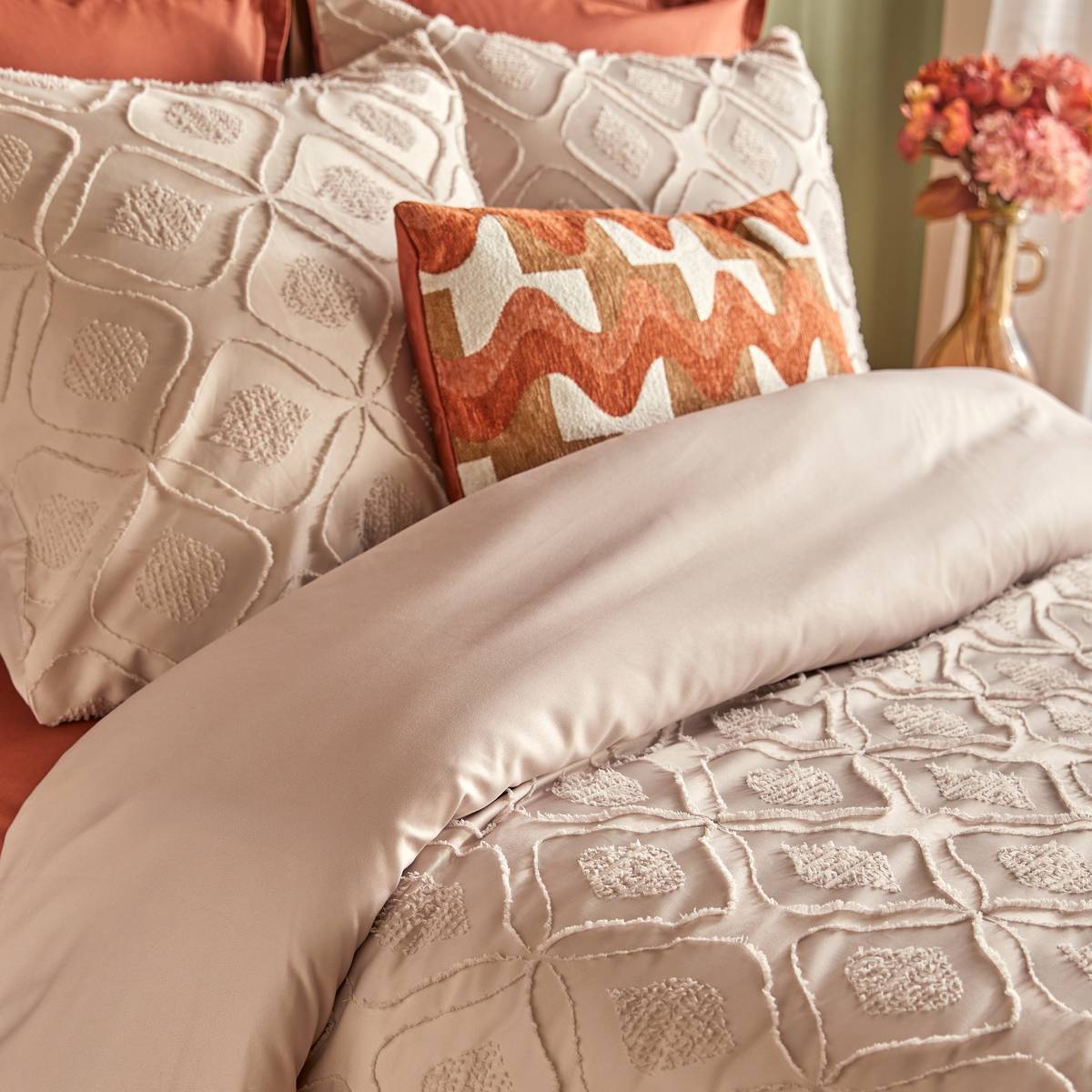 Parure de lit Amy 240x260cm beige