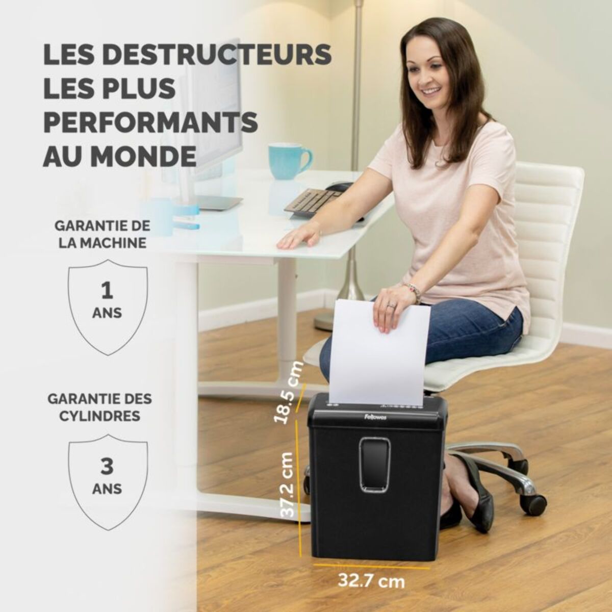 Destructeur FELLOWES P 30C Coupe croisée