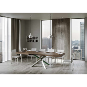 Mesa extensible 90x200/460 cm Volantis Nogal estructura multicolor 4/A