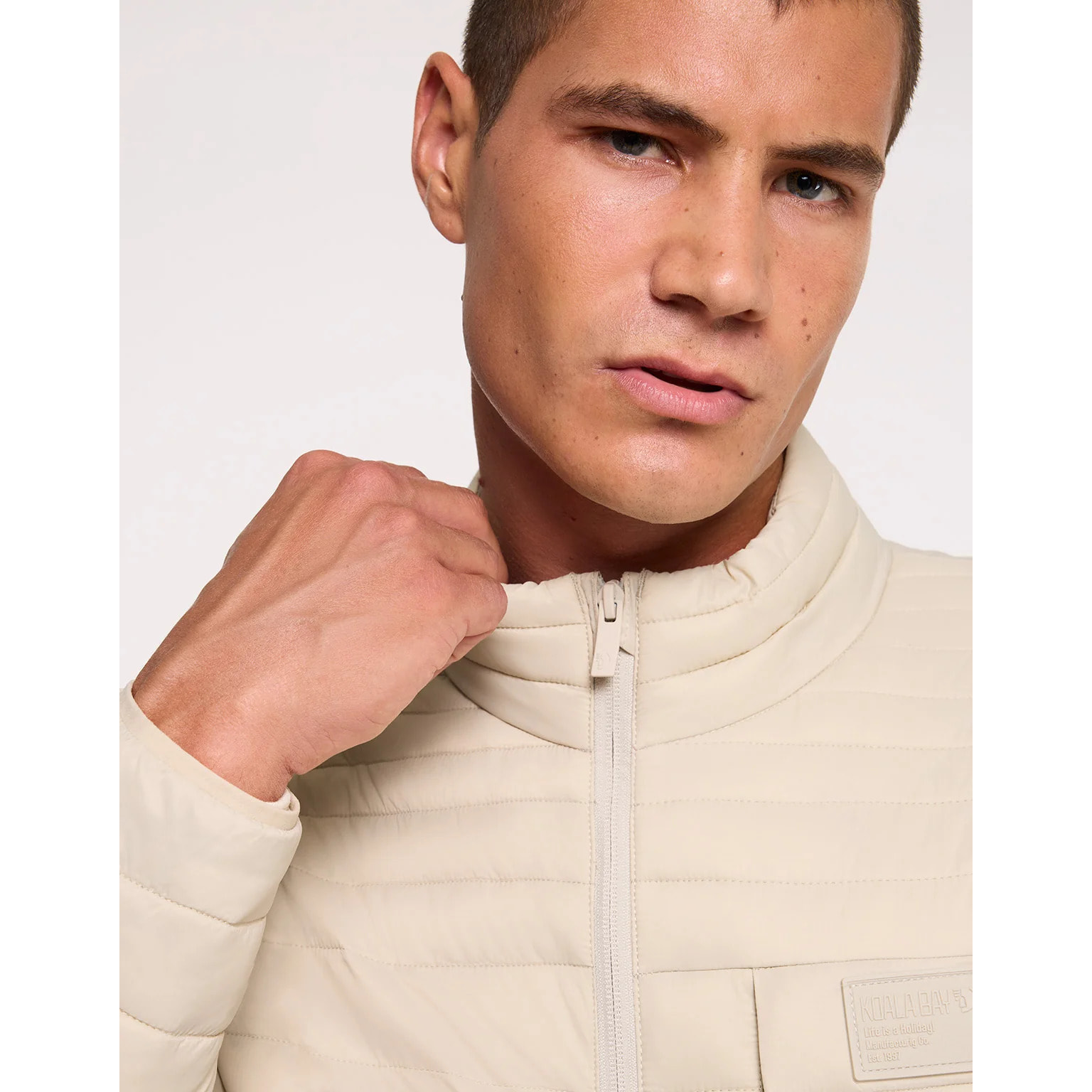 Chaqueta Beige Piedra Acolchada - Kea