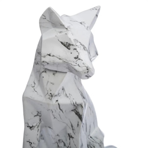 Renard origami H.25,5cm résine