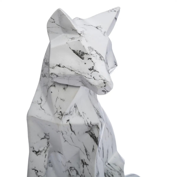 Renard origami H.25,5cm résine