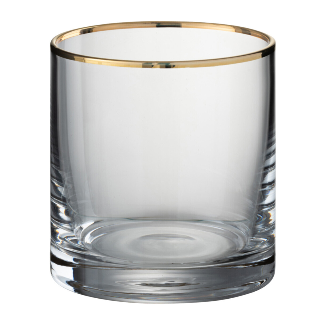 J-Line verre Bord Cylindrique - verre - transparent/or - 6 pcs