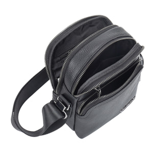 Borsa a tracolla  da uomo In Vera pelle Made in Italy 21x18x9,5 cm