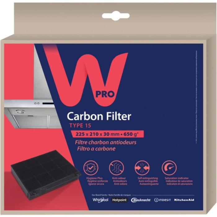 Filtre hotte WPRO CHF15/1