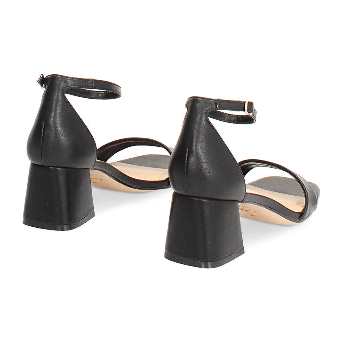 Sandalias negras tacón 5,5 cm