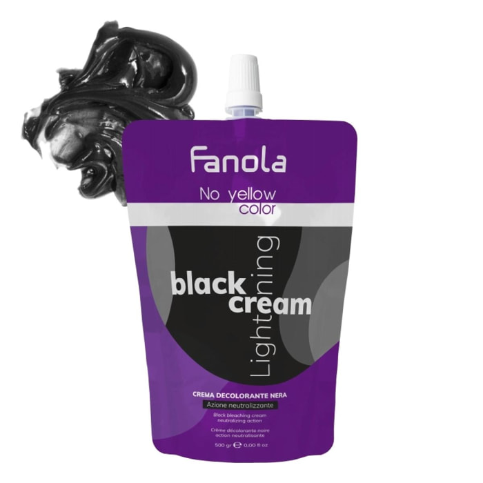 FANOLA Black Lightning Cream Crema Decolorante Nera 500gr