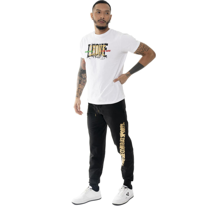 Camiseta de hombre de manga corta con estampado dorado "Authentic Gold"