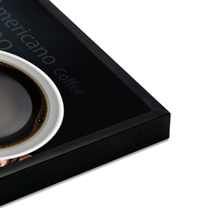 Affiche encadrée tasse de café grains Affiche + cadre en métal - Noir