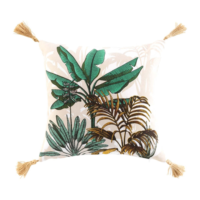 Coussin jungle déhoussable - Vert