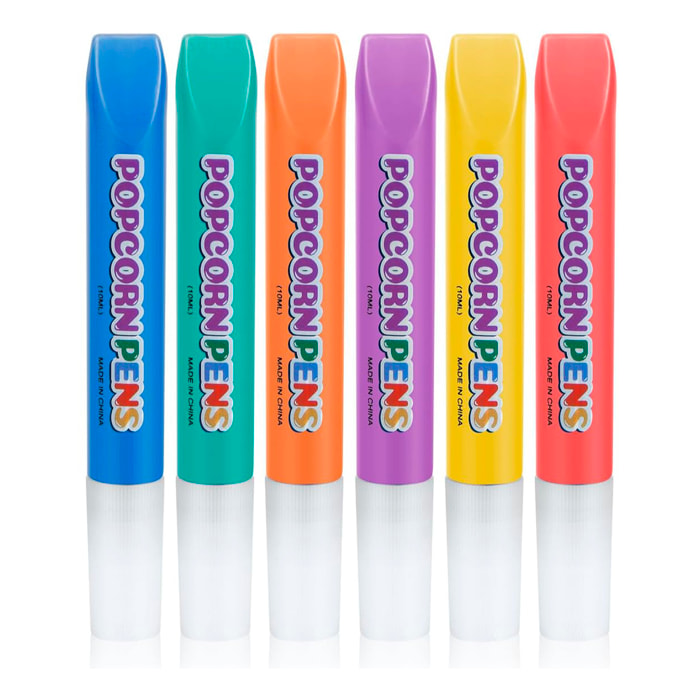 Set 6 Bolígrafos Mágicos de Palomitas de Maíz 3D