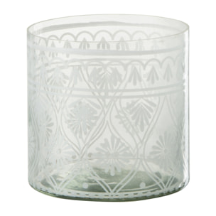 J-Line photophore à Motifs - verre - blanc/transparent - small -  4 pcs