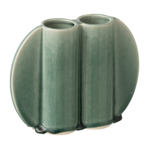 J-Line Vase Double - porcelaine - vert foncé