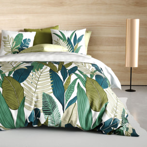 Parure housse de couette imprimé 100% coton - beleme - vert