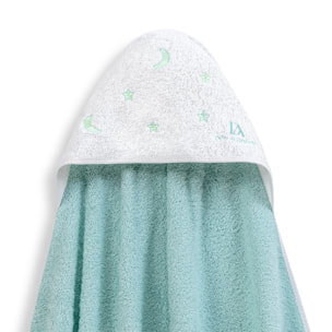 Capa de Baño 1X1  Don Algodon Estrelas Luna Verde