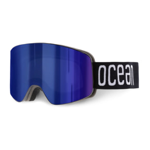 Gafas de esquí OCEAN ETNA - Negro / Revo azul con borde negro