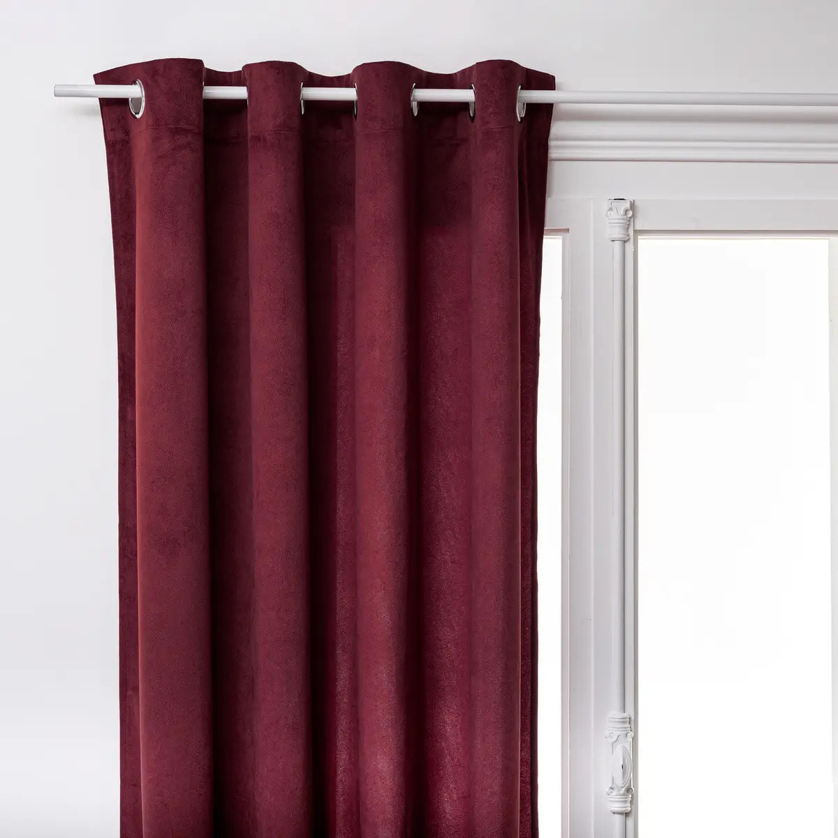 Rideau Lilou rouge grenat 140x260cm