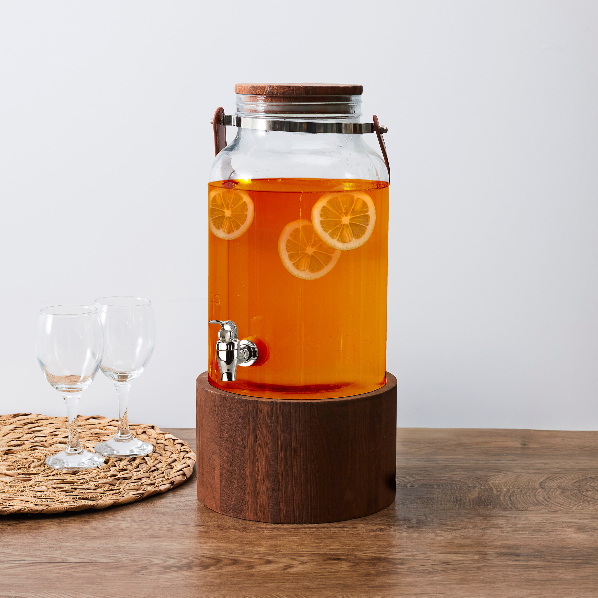 Fontaine à Boisson - COOK CONCEPT - Originale - Tendance - Transparent et Marron