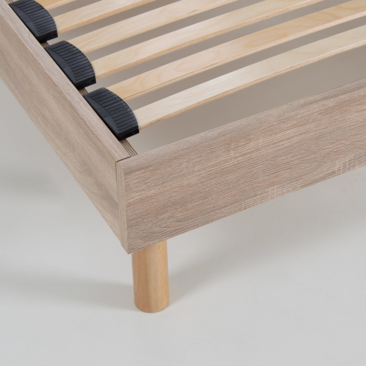 Sommier à lattes apparentes MDF & bois massif