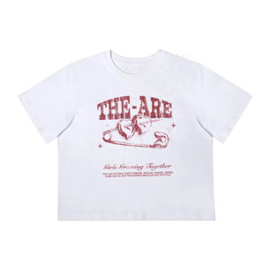 Camiseta de mujer manga corta con serigrafía