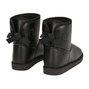 Botines invernales en eco-cuero color negro