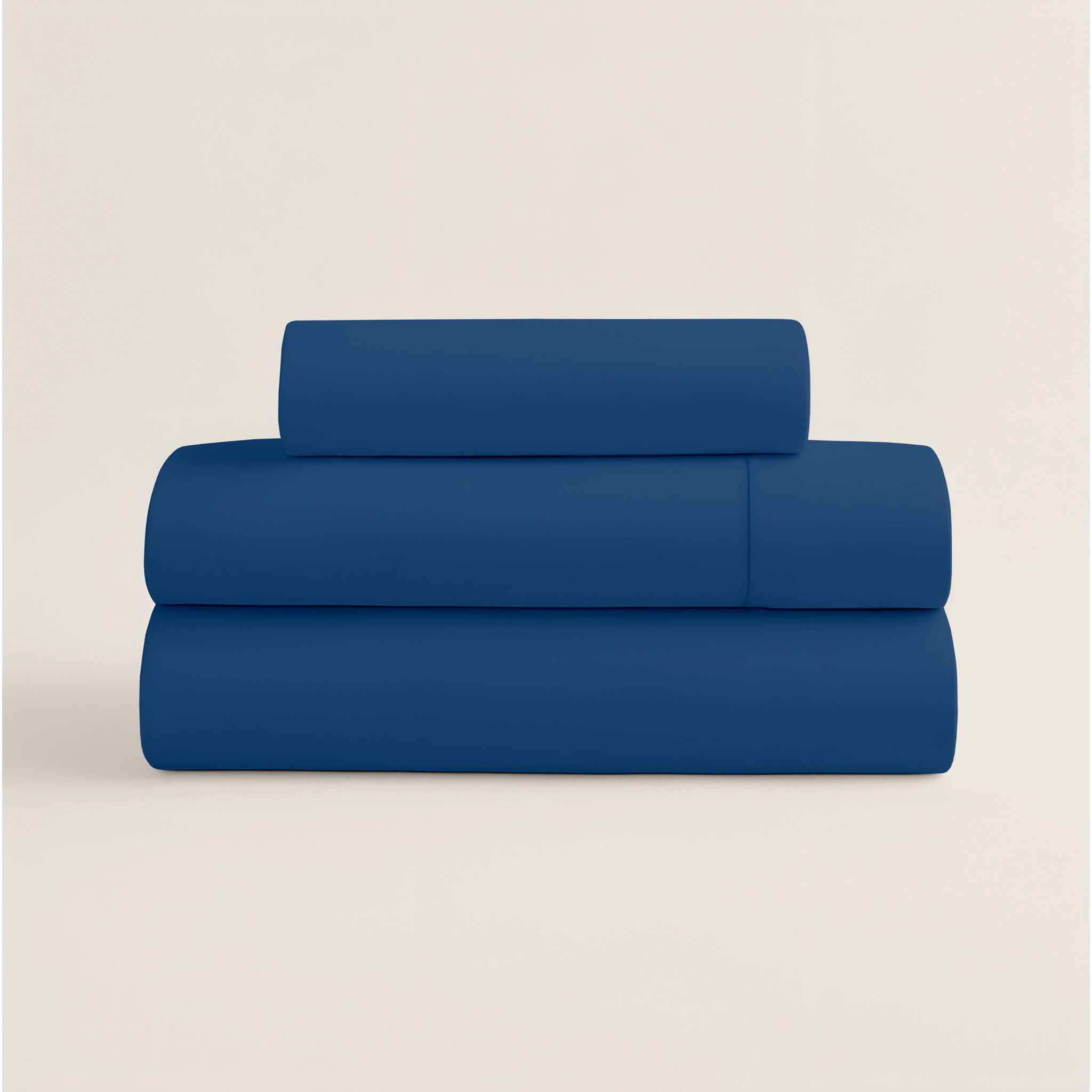 Juego de Sábanas Lisas - 100% Microfibra - Incluye 1 o 2 Fundas de Almohada + 1 Sábana Bajera - Azul