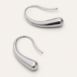 Pendientes Long Gota Acero