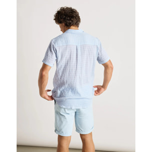 Camisa Manga Corta Azul - Socra