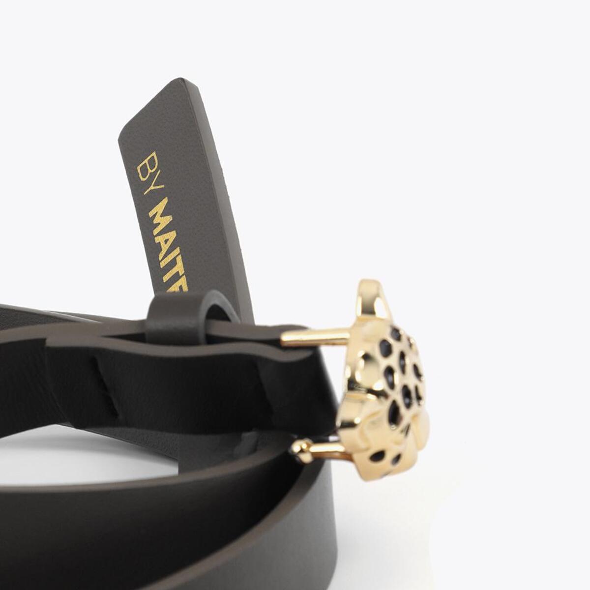 Cintura con fibbia leopardata personalizzata