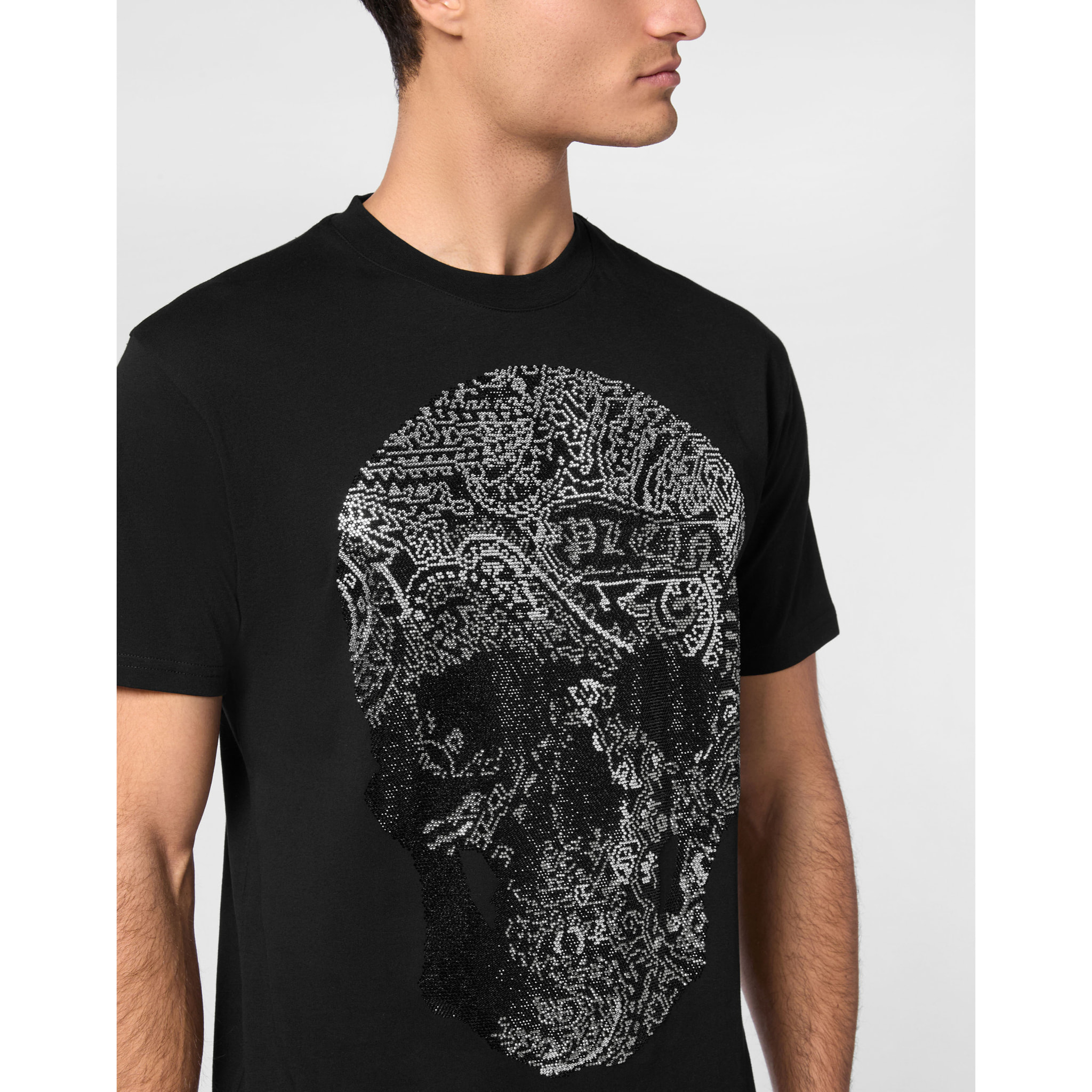 PHILIPP PLEIN Camiseta de cuello redondo y manga corta SKULL