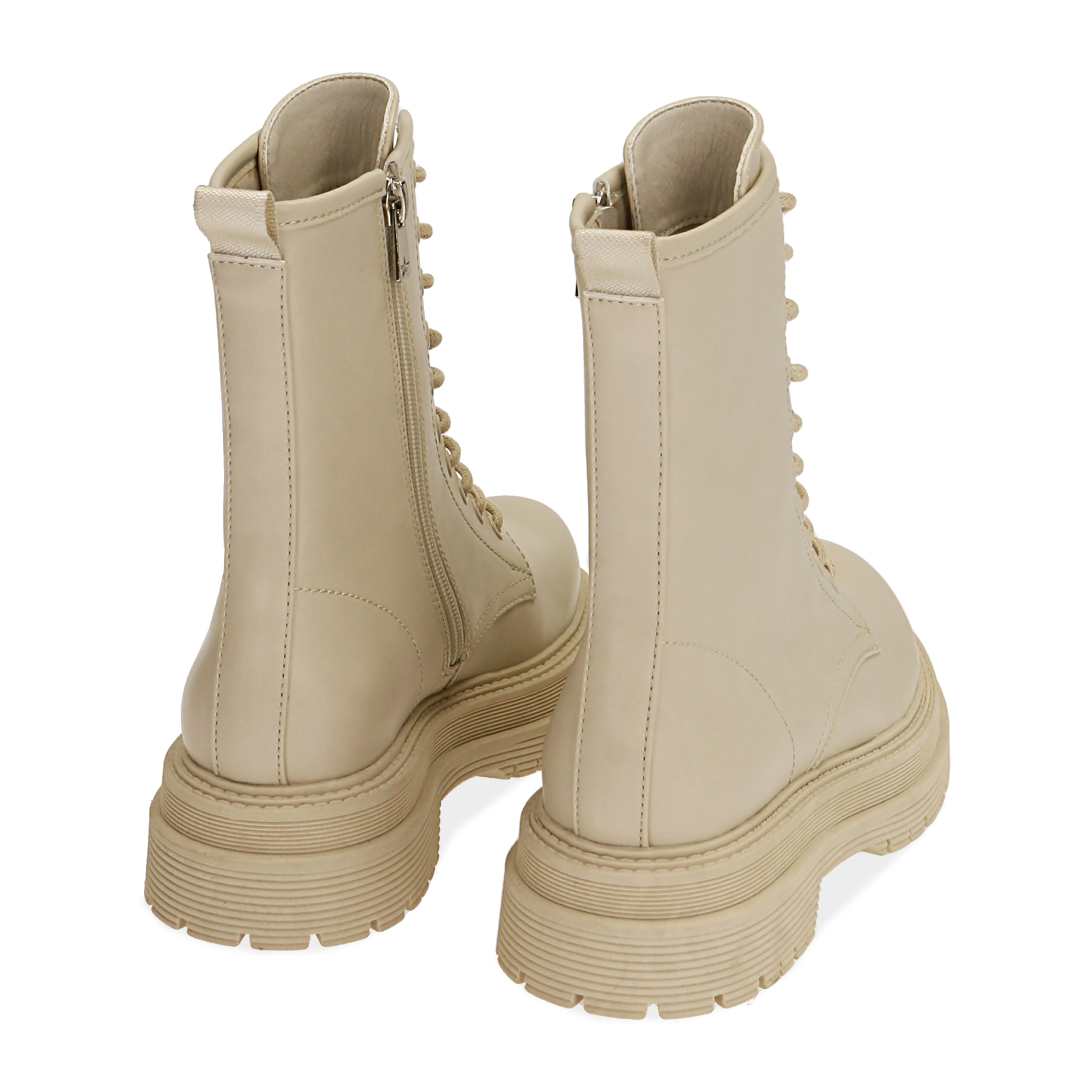 Anfibios crema, tacón 5 cm.