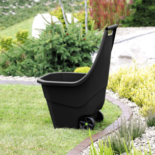 Carro de jardin Prosperplast "Load & Go" 55 L en color negro