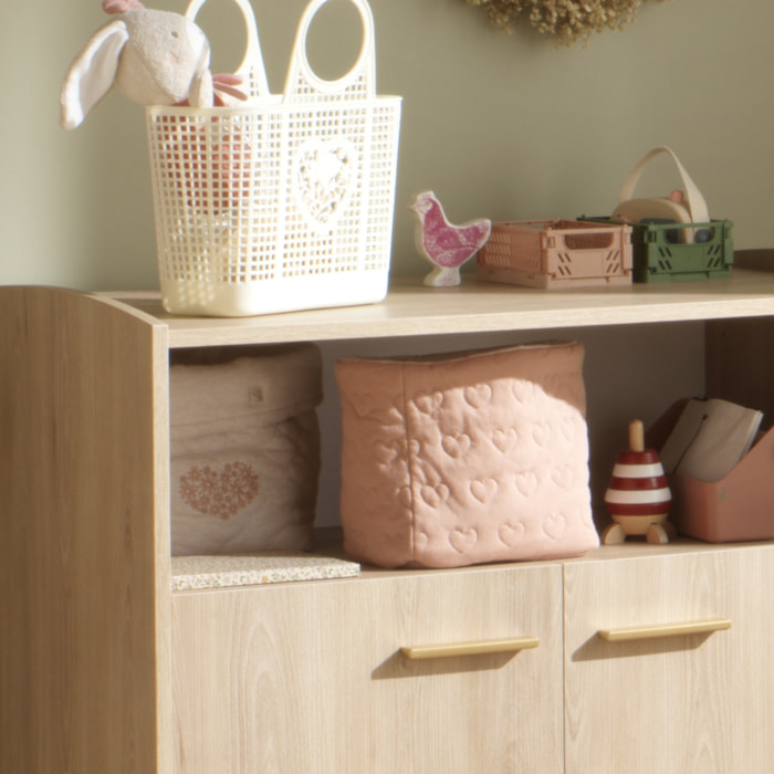 Lot de 2 panières de rangement en coton matelassé