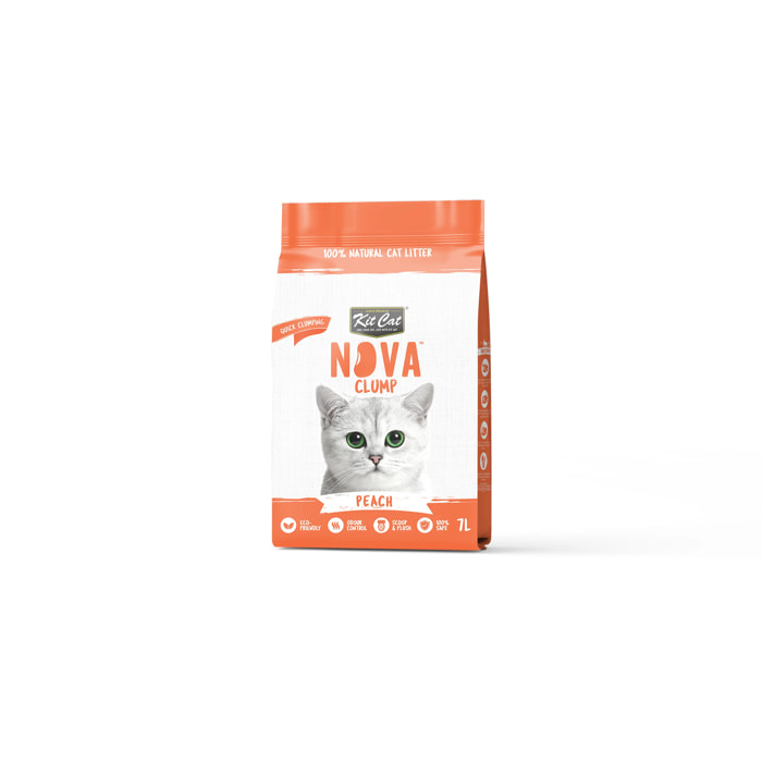 Kit Cat Arena Eco Nova - Peach 7 L Arena para gatos